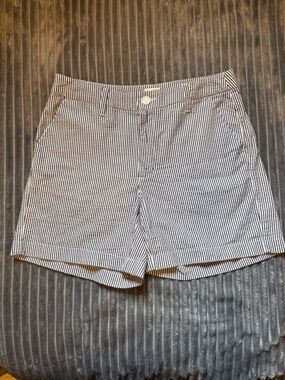 a new day Navy & White Pinstripe Bermuda Shorts